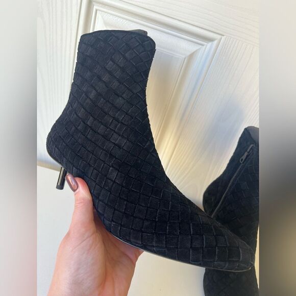 NEW Rag & Bone Black leather ankle boot Rio Mid boot  suede size 7.5 womens - Picture 10 of 11